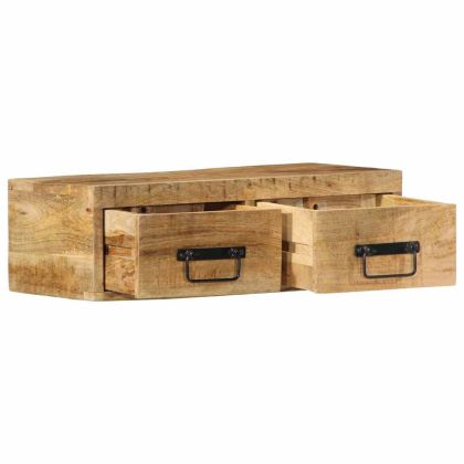 Стенен шкаф за телевизор Масивна груба дървесина Манго