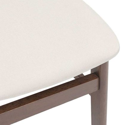 Трапезни столове с възглавници 2бр Кафяв масивна дървесина гума