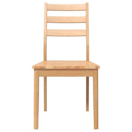 трапезни столове 2 бр. естествена масивна дървесина гума