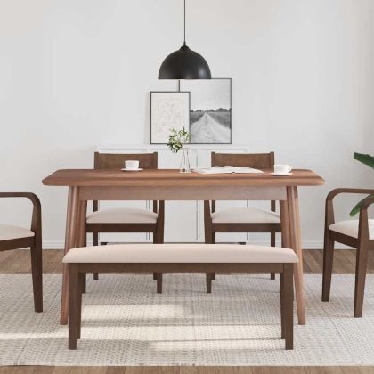 Пейка 110 см Кафява масивна дървесина Гума