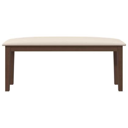 Пейка 110 см Кафява масивна дървесина Гума