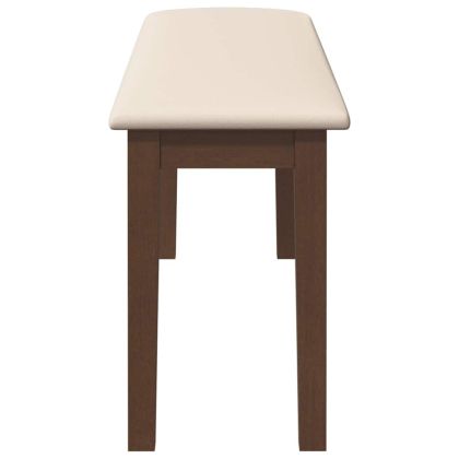 Пейка 110 см Кафява масивна дървесина Гума