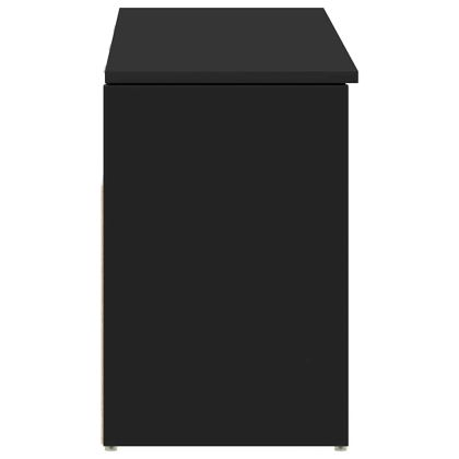 Пейка за обувки черен 102x30,5x45 cm Инженерна дървесина