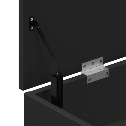 Пейка за обувки черен 102x30,5x45 cm Инженерна дървесина