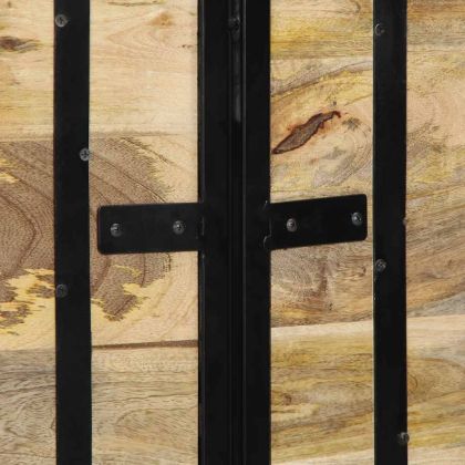 табла за глава 140 cm масивно дърво манго и желязо