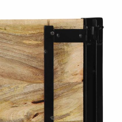 табла за глава 140 cm масивно дърво манго и желязо