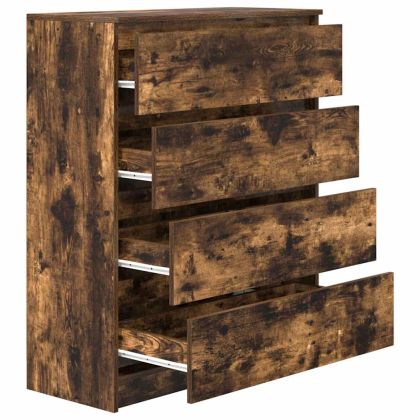 Сайдборд, опушен дъб, 80x35x99 см, инженерно дърво