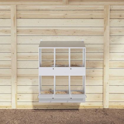 Кутия за гнездене на пилета с 6 отделения, галванизиран