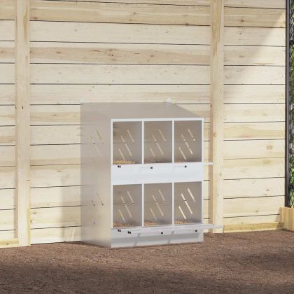 Кутия за гнездене на пилета с 6 отделения, галванизиран