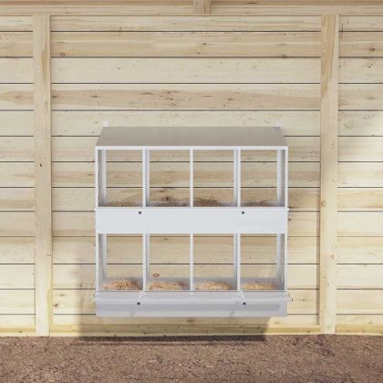 Кутия за гнездене на пилета с 8 отделения, галванизиран