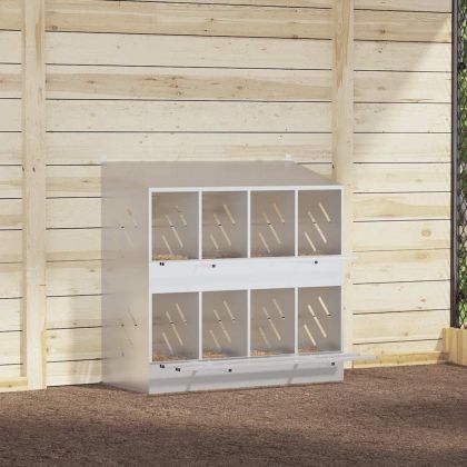 Кутия за гнездене на пилета с 8 отделения, галванизиран