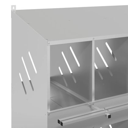 Кутия за гнездене на пилета с 8 отделения, галванизиран