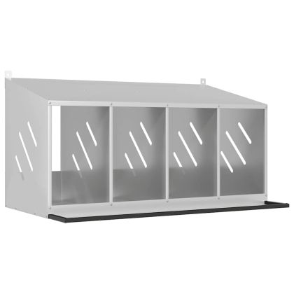 Кутия за гнездене на пилета с 4 отделения, галванизиран