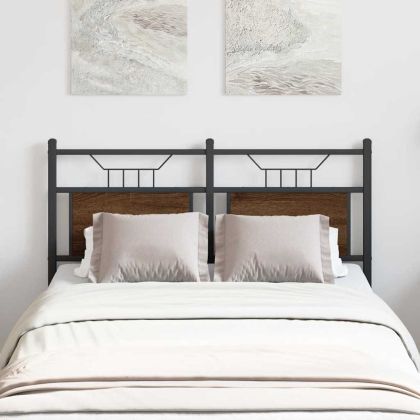 Горна табла, кафяв дъб, 120 см, инженерно дърво и стомана