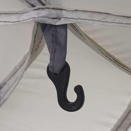 Шатра за басейн с подвижна муха & Мрежести стени сива