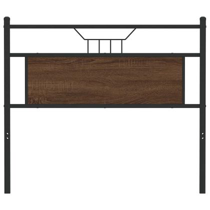 Табла за глава Кафяв дъб 100 cm Изработена дървесина и стомана