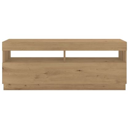 ТВ шкаф с LED осветление Дъб Artisan 300x35x40 cm