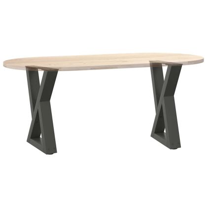 Крака за масичка за кафе, 2 бр., антрацит, 28 x (42-43,3) см, стомана