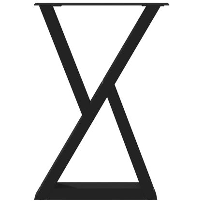 Крака за трапезна маса, 2 бр., черни, 50 x (72-73,3) см, стомана