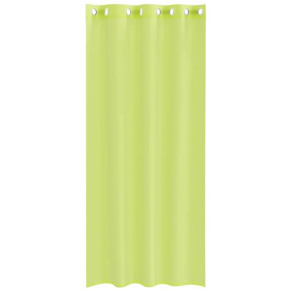 Пердета от воал с втулки, 2 бр, ябълково зелено, 140x245 см
