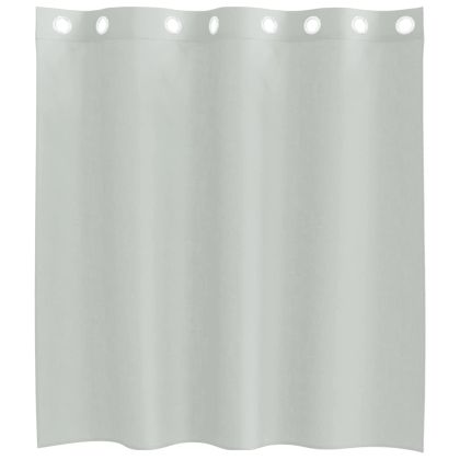 Пердета от воал с втулки, 2 бр, светлосиво, 140x140 см