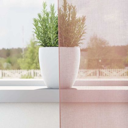 Пердета от воал с втулки, 2 бр, розово, 140x175 см