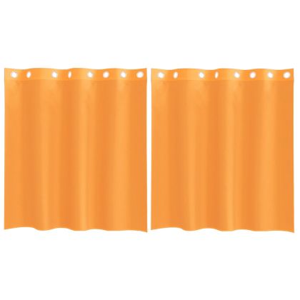 Пердета от воал с втулки, 2 бр, оранжево, 140x140 см