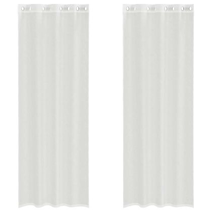 Пердета от воал с втулки, 2 бр, бяло