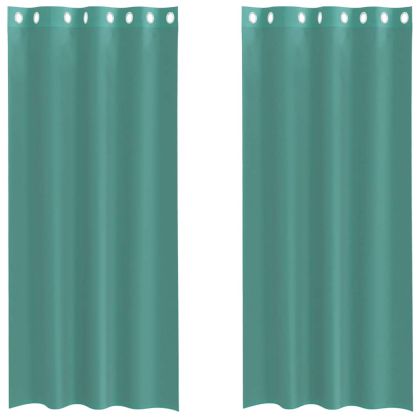 Пердета от воал с втулки, 2 бр, тюркоаз