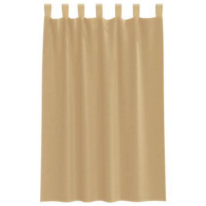 Пердета от воал с прът джобове, 2 бр, пясъчно