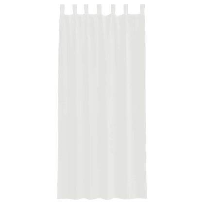 Пердета от воал с прът джобове, 2 бр, бяло