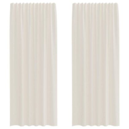 Пердета от воал с горна част, 2 бр, кремаво