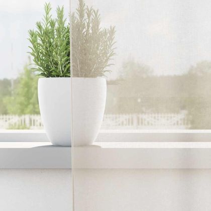 Пердета от воал с горна част, 2 бр, кремаво