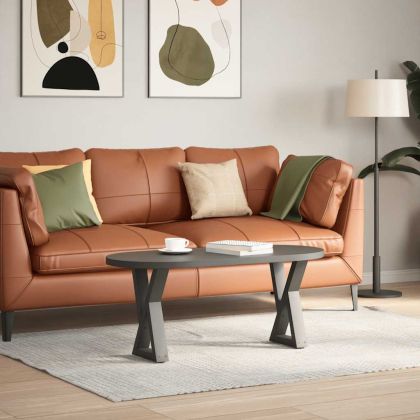 Крака за масичка за кафе, 2 бр., антрацит, 38 x (42-43,3) см, стомана