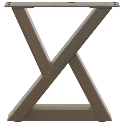 Крака за масичка за кафе, 2 бр., естествена стомана, 30 x (30-31,3) см, стомана