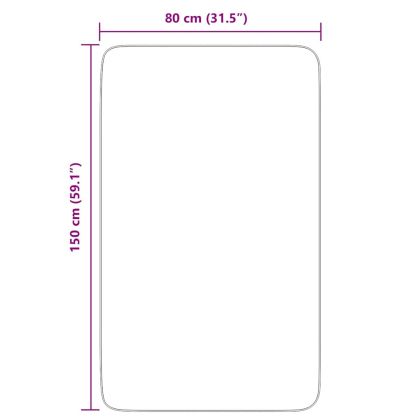 Шаги килим с дълъг косъм, NAVARRA, черен, 80x150 см, полиестер