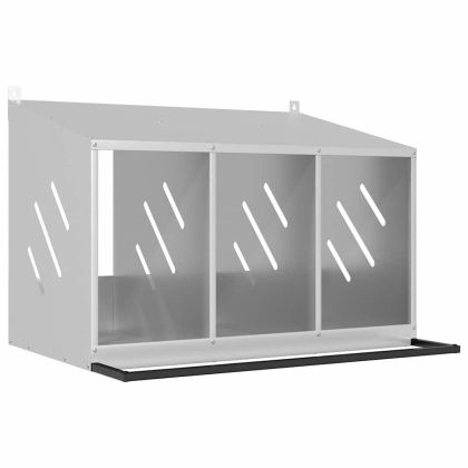 Кутия за гнездене на пилета с 3 отделения, галванизиран