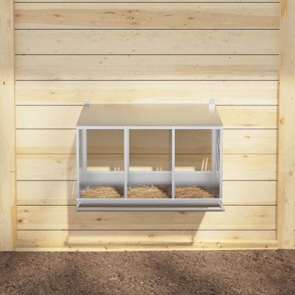 Кутия за гнездене на пилета с 3 отделения, галванизиран