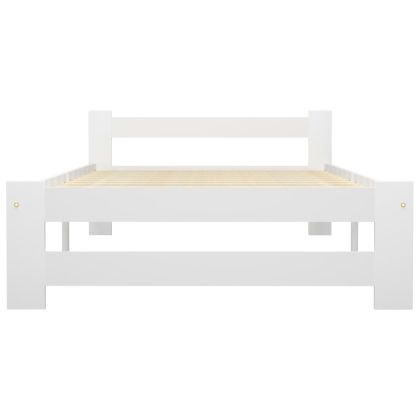 Рамка за легло, бяла, бор масив, 90х200 см