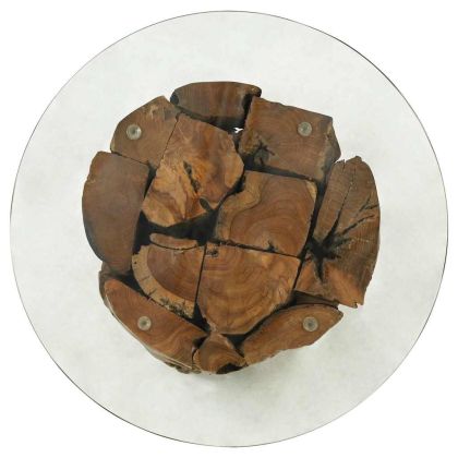 Маса за кафе, тиково дърво плавей масив, 60 см