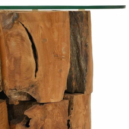 Маса за кафе, тиково дърво плавей масив, 60 см