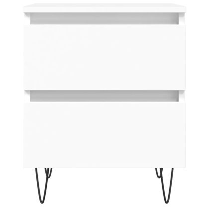 Нощно шкафче, бяло, 40x35x50 см, инженерно дърво