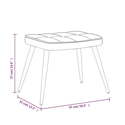 Релаксиращ стол с табуретка, черен, плат