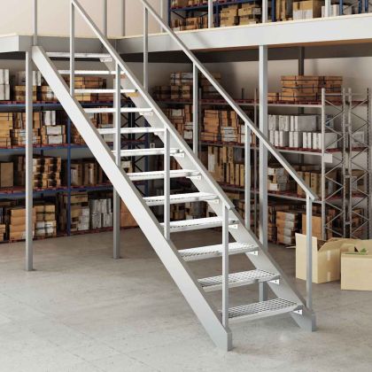 Решетъчно стъпало 70x24x7 см поцинкована стомана