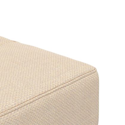 2-местно разтегателно канапе с две възглавници кремаво текстил