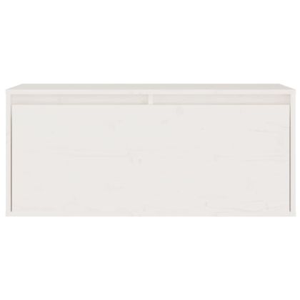 ТВ шкафове, 4 бр, бели, бор масив