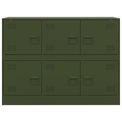 Бюфет, маслиненозелен, 99x39x73 см, стомана