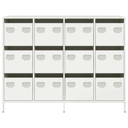 Бюфет, бял, 135x39x103,5 см, студеновалцувана стомана