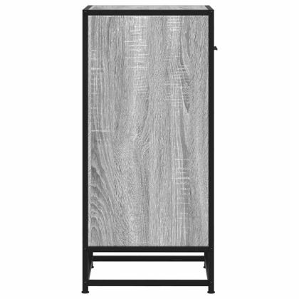 Сайдборд, сив сонома, 35,5x35x76 см, инженерно дърво и метал