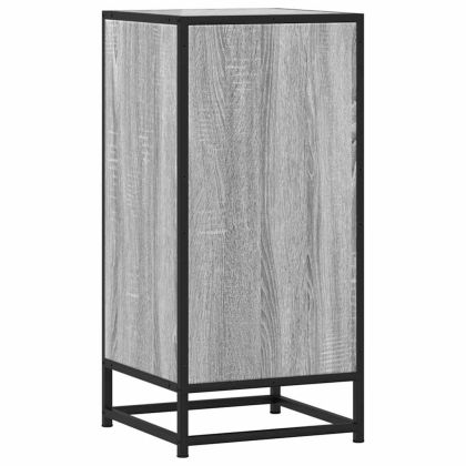 Сайдборд, сив сонома, 35,5x35x76 см, инженерно дърво и метал